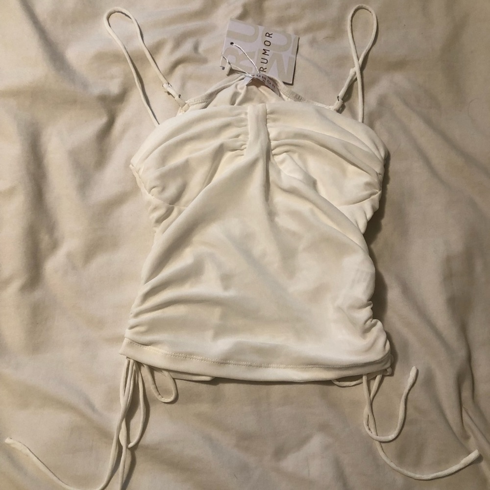 Hello Molly White Tank NWT